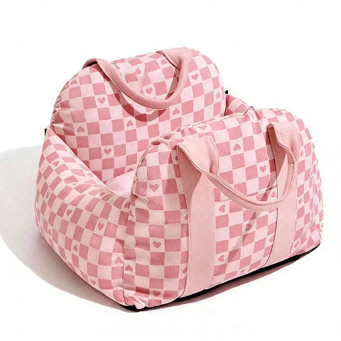 siege auto pour chien rose avec design elegant