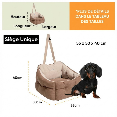 siege auto pour chien unique