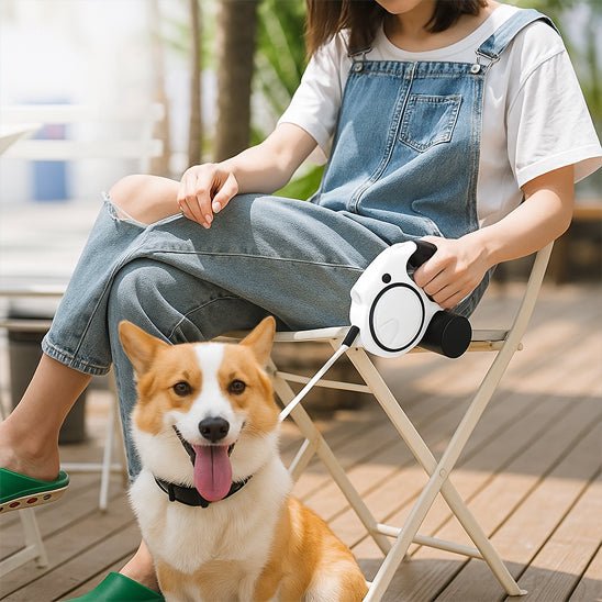 Une laisse de chien | Rétractable 3 en 1 - Les chiens beaux